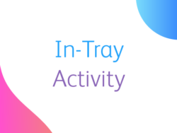 Image shows the text logo for In Tray Activity energiser by Training Central