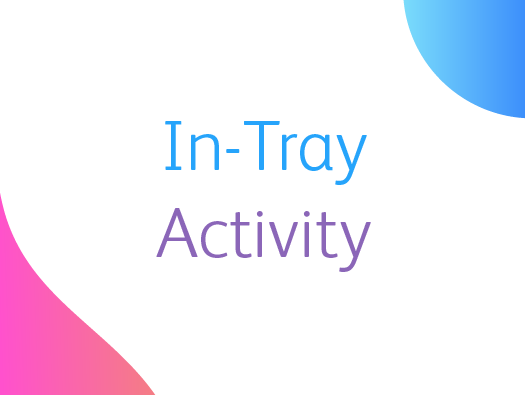 Image shows the text logo for In Tray Activity energiser by Training Central