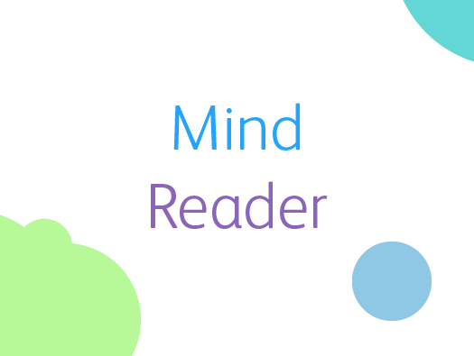 Image shows the text logo for the training energiser Mind Reader, by Training Central