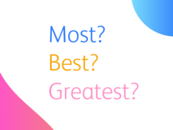 Image shows the text logo for Training Central’s Most, Best, Greatest? training icebreaker