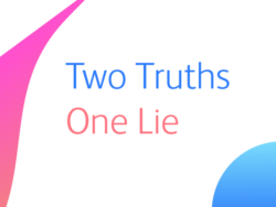 Image shows the text logo for Training Central’s two truths, one lie training icebreaker.